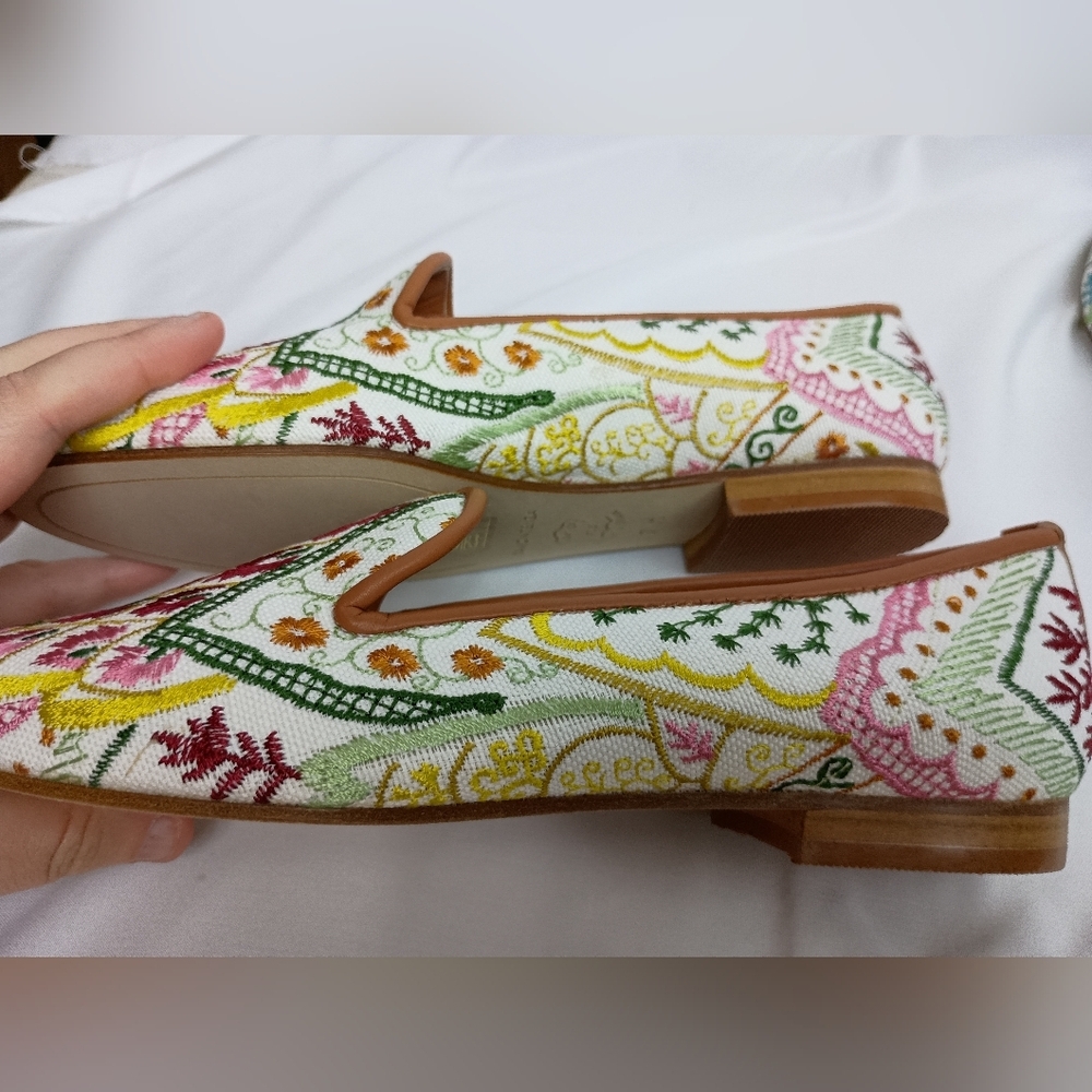 NEW RAMON TENZA Boho Artsy 7 Embroidered‎ Slip-On Loafers - Multicolor (#867) - Picture 3 of 6